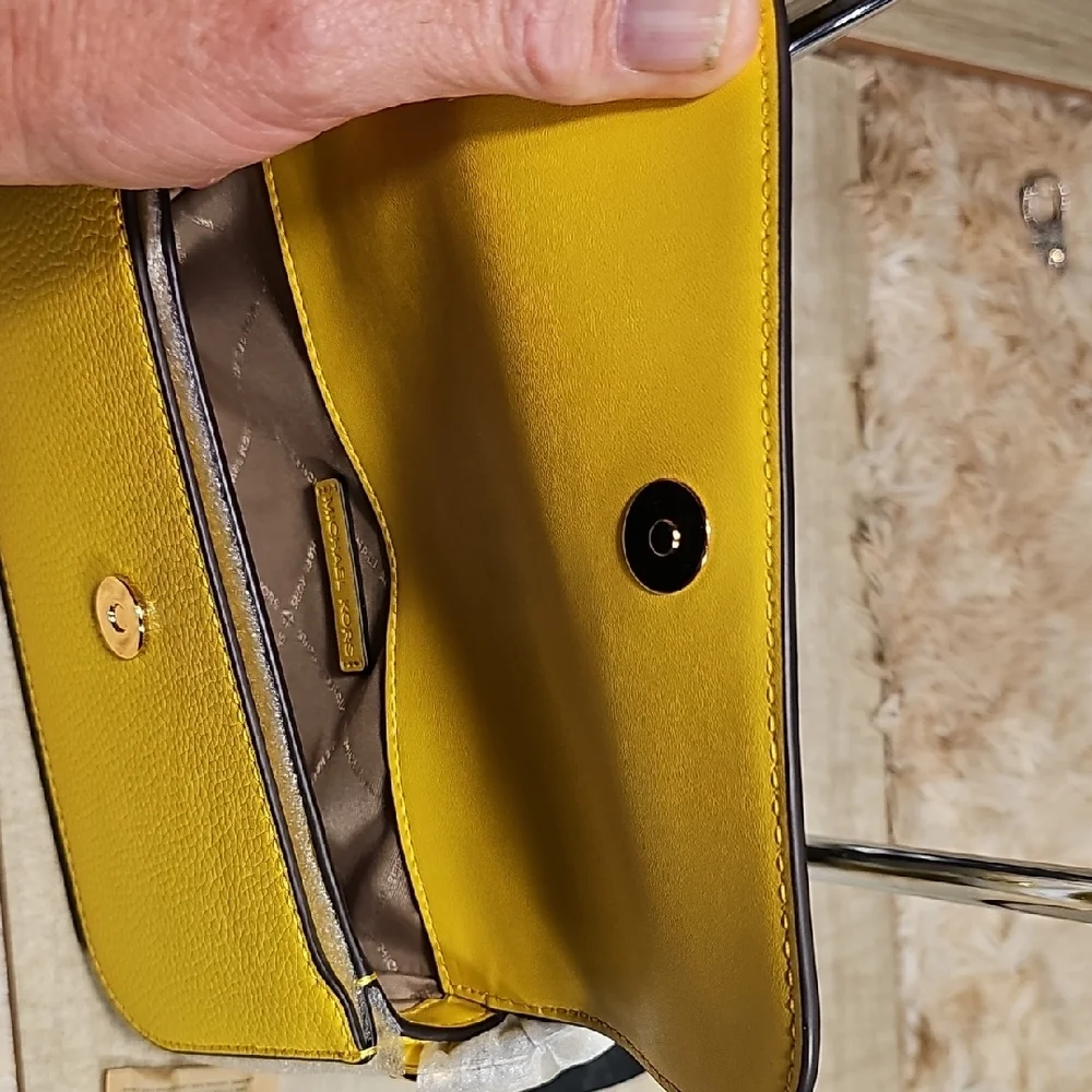 Michael Kors Vibrant Yellow Crossbody Bag With Tags Retail 289.00